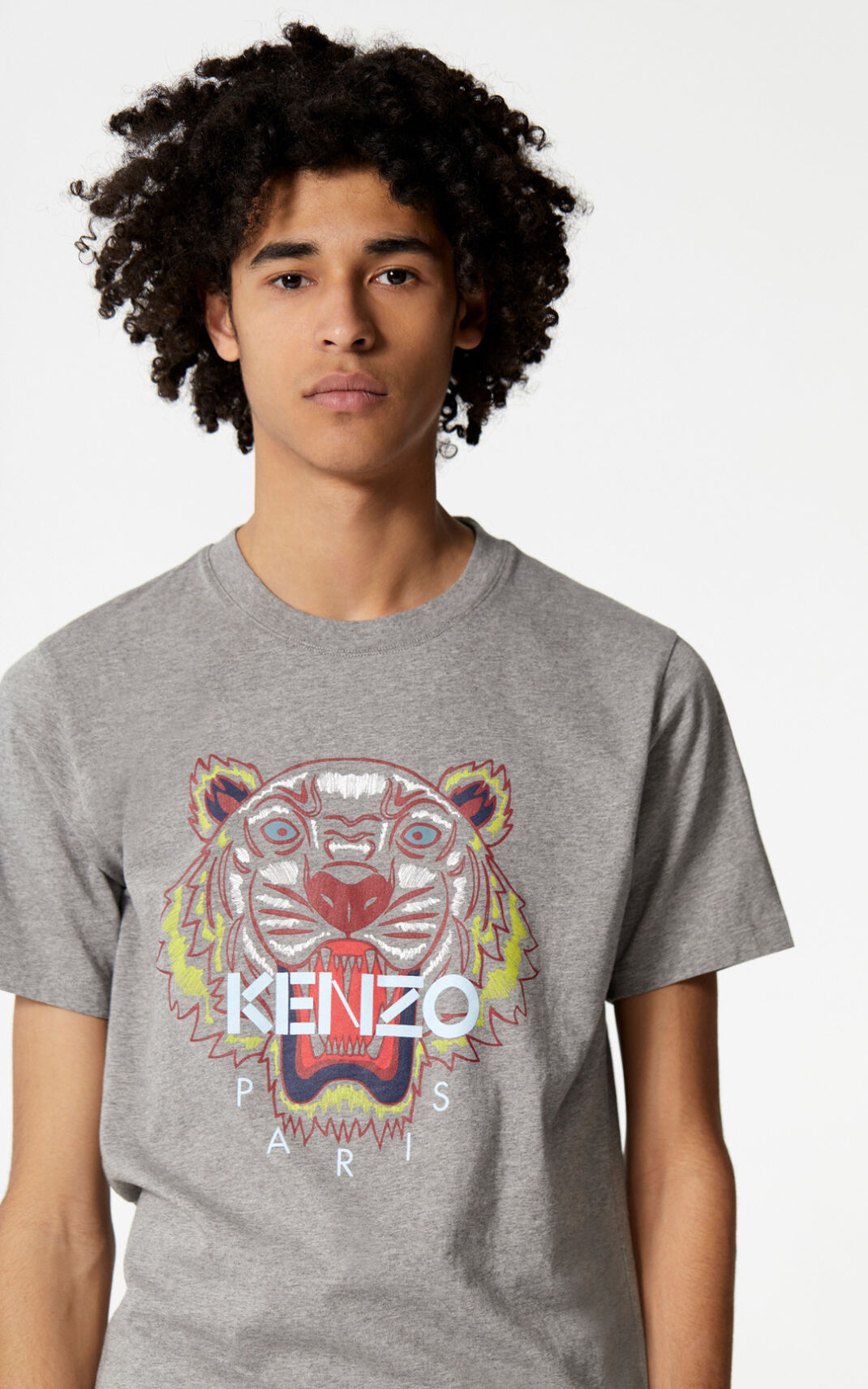 Kenzo Tiger Moška Majice Siva SI-9576231